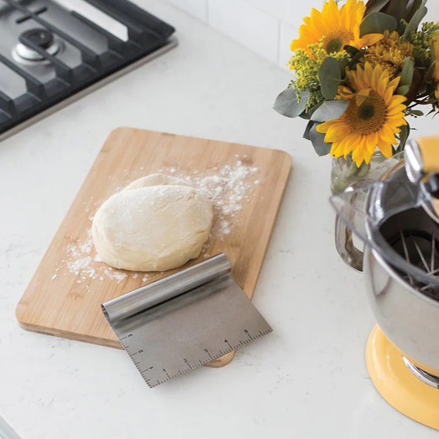 BETTER HOUSEWARE Dough Scraper/Cutter, Silver - Picture 5 of 6