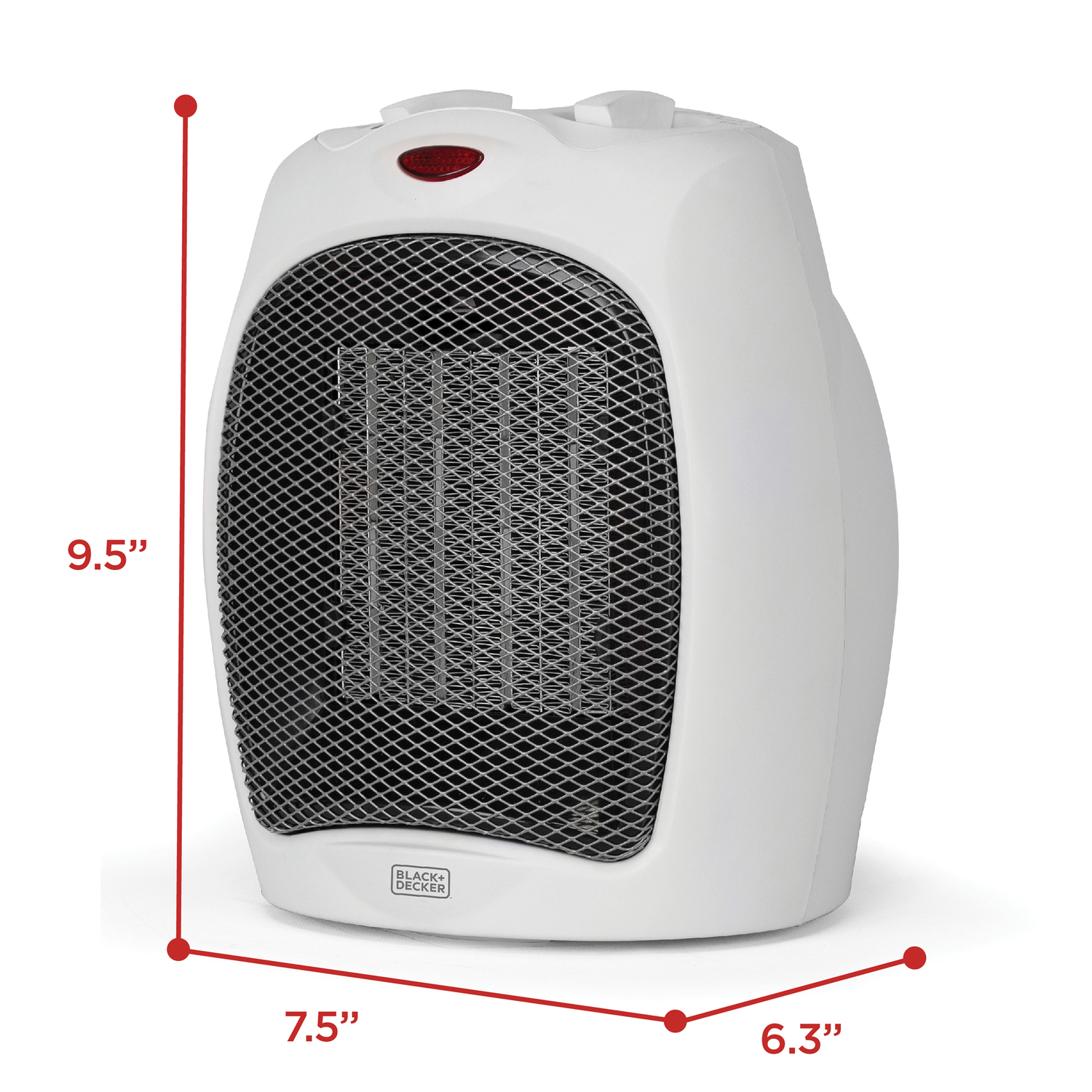 BLACK+DECKER(TM) 1,500-Watt-Max Desktop Ceramic Heater with Fan Setting (Black) - Picture 22 of 24