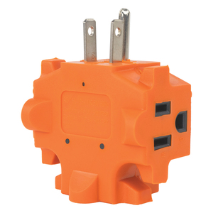 Axis 3-Outlet Heavy-Duty Grounded Adapter