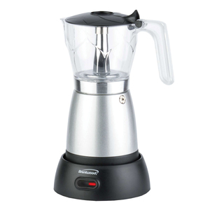 Brentwood 6-Cup Electric Moka Pot Espresso MACHINE (Silver)