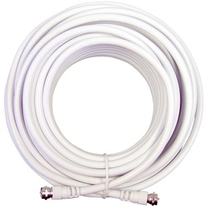 Wilson ELECTRONICS RG6 F-Male to F-Male Low-Loss Coaxial Cable, White (50 Ft.)